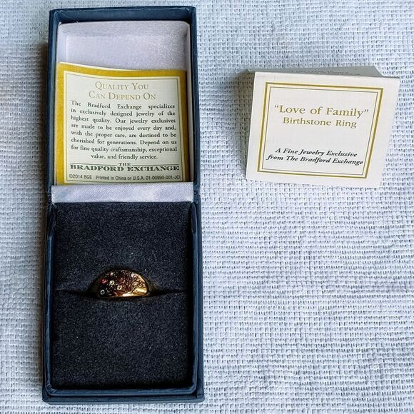 Love of Family" Gold Multicolor Birthstone ring by Bradford Exchange - Picture 3 of 7